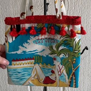 Welcome to Las Vegas Cloth Bag Tote with Tassels